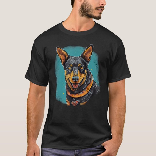 Cute Blue Heeler Dog on Australian Cattle Dog  2 T-Shirt (Vorderseite)