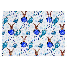 Cute Blue Kids Christmas Reindeer