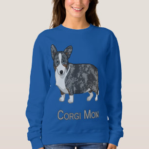 Cute Blue Merle Cardigan Welsh Corgi Mom Dog Lover Sweatshirt