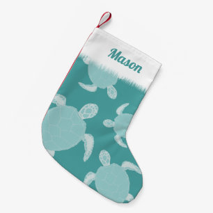 Cute Blue Sea Turtle Kleiner Weihnachtsstrumpf