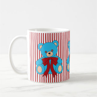 Cute Blue Teddy Bear Christmas Kaffeetasse
