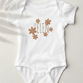 Cute bodysuit custom daisies for kids  baby strampler
