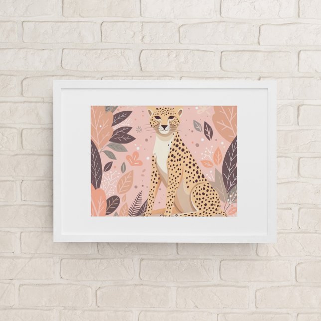 Cute Boho Cheetah Animal Safari Baby Room Wall Art Poster (Von Creator hochgeladen)