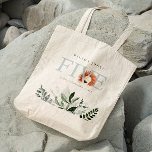 Cute Boho Lion Foliage Fifth 5th Birthday Party Tragetasche