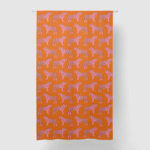 Cute Boho Orange and Pink Tiger Art Pattern