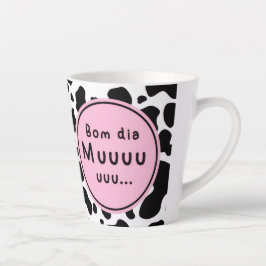 Cute “Bom Dia Muuuuu” Kawaii Cow Design Milchtasse