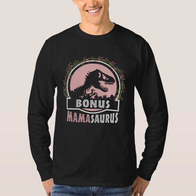 Cute Bonus Mama Saurus Rex Mamasaurus Stepmom Moth T-Shirt (Vorderseite)