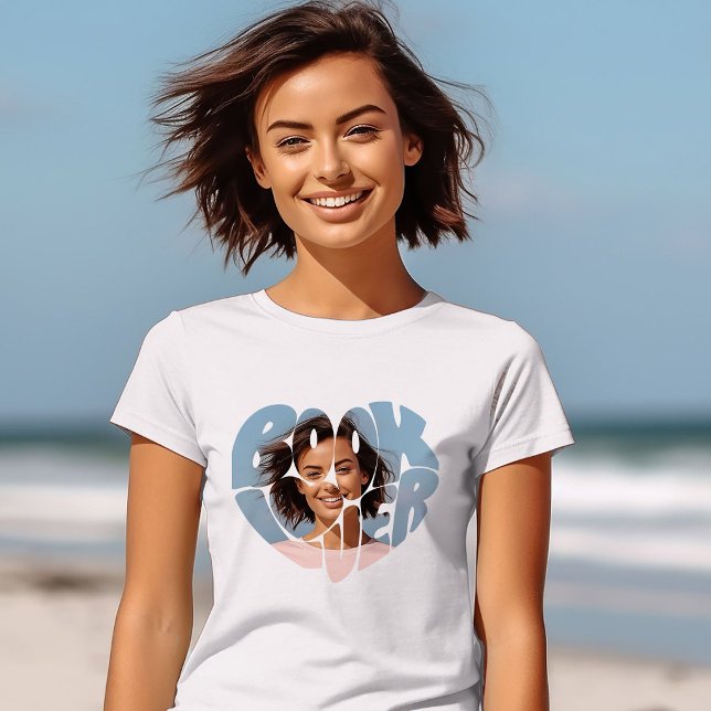 Cute Book Lover Custom Photo T-Shirt (Von Creator hochgeladen)
