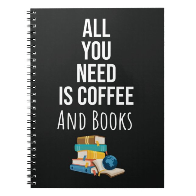 Cute Book Reading Gifts Coffee Quotes Lover Reader Notizblock (Vorderseite)