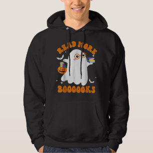 Cute Booooks Ghost Read More Books Funny Teacher H Hoodie