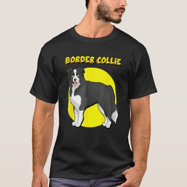 Cute Border Collie T-Shirt (Vorderseite)