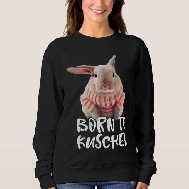 Cute Born to Cuddly Rabbit Mum Ski Rabbit Winter R Sweatshirt (Vorderseite)