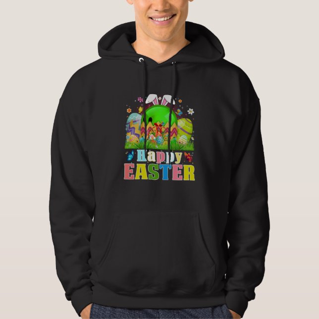 Cute Bowling Ball Hatched From Egg Easter Day Men  Hoodie (Vorderseite)