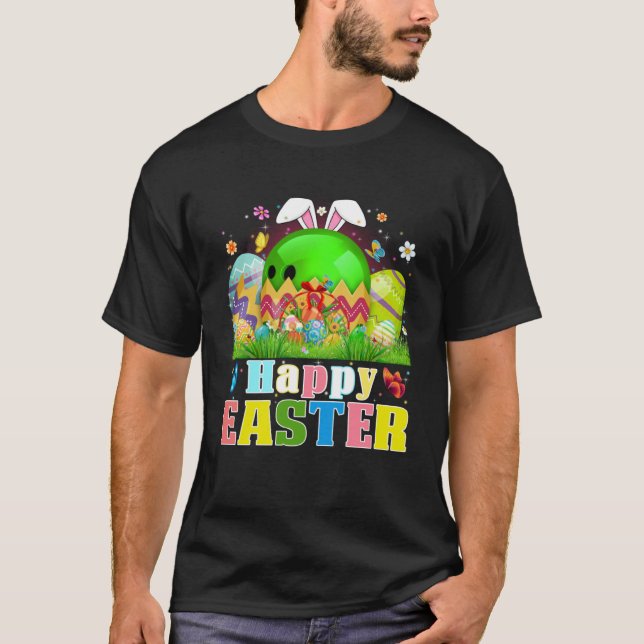 Cute Bowling Ball Hatched From Egg Easter Day Men  T-Shirt (Vorderseite)