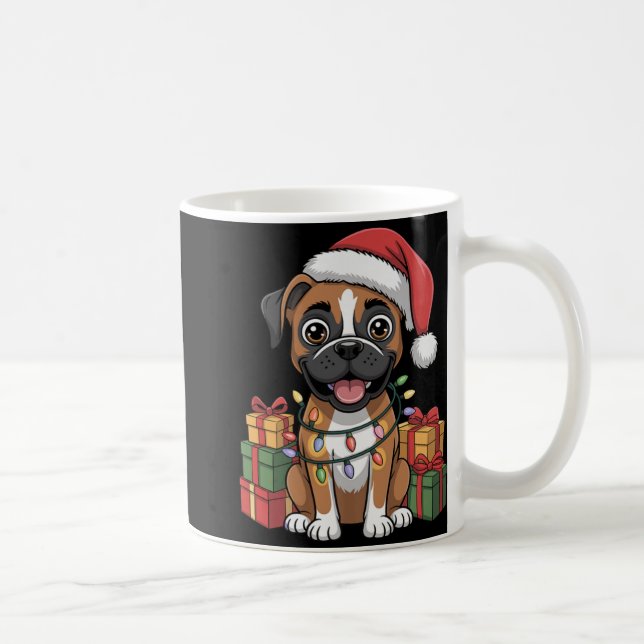 Cute Boxer Christmas Xmas Design Funny Dog Lover H Kaffeetasse (Rechts)
