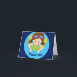 Cute Braunette Swimming Pool Party Girl Thank You Dankeskarte<br><div class="desc">Cute swimmer thank you cards featuring a pretty brunette girl swimming in a green inner tube wearing pink swim goggles. Cool pool party birthday cards of thanks to your guests. Also Great for a swim team coach.</div>