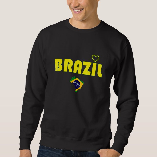 Cute Brazil Heart National South Latin America Wom Sweatshirt (Vorderseite)