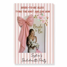 Cute Bride to Be Pink Bow Foam Board