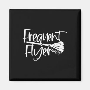 Cute Broomstick Fretent Flyer Witch Halloween Magnet