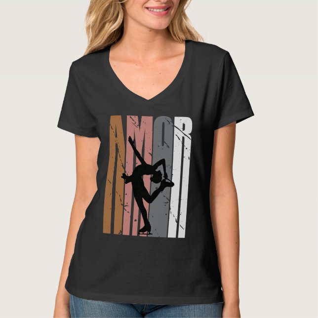 Cute Brown Amor Ice Skating Motivational Girls Tee (Vorderseite)