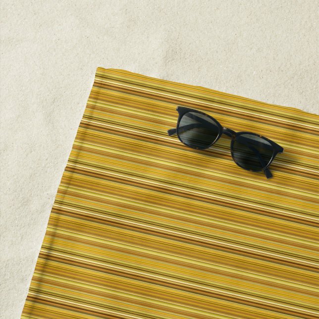 Cute brown golden stripes strandtuch (Beispiel)
