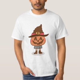 Cute Brown Halloween Pumpkin  T-Shirt