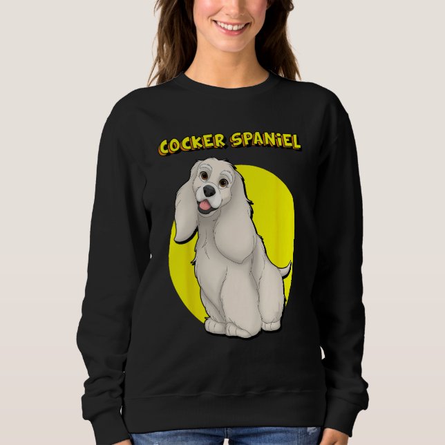 Cute Buff Cocker Spaniel Sweatshirt (Vorderseite)