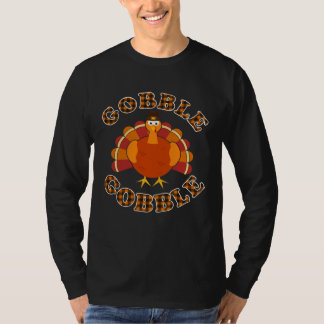 Cute Buffalo Plaid Gobble Gobble Turkey Pilgrim Bo T-Shirt