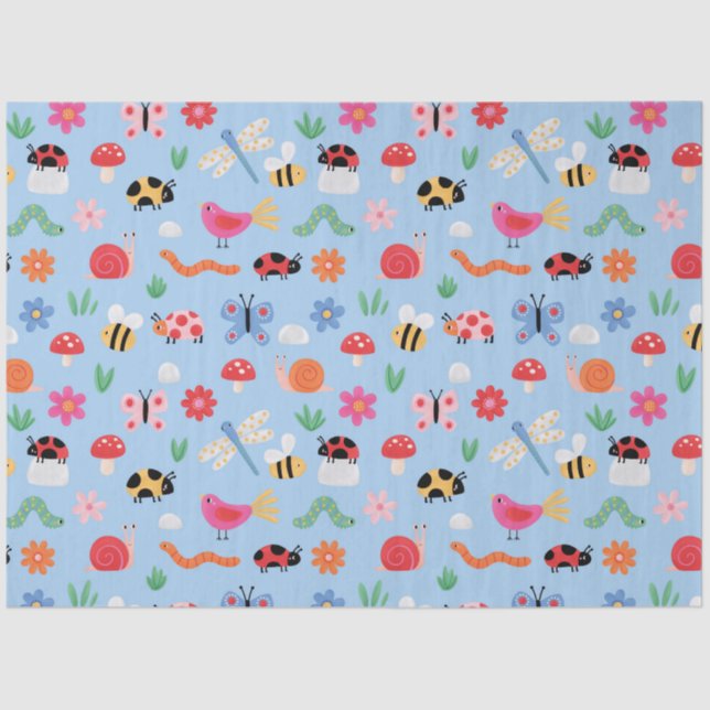 Cute Bugs Tissue Paper Seidenpapier (Vorderseite)