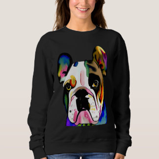 Cute Bulldog Watercolour for bulldog lovers, Men W Sweatshirt