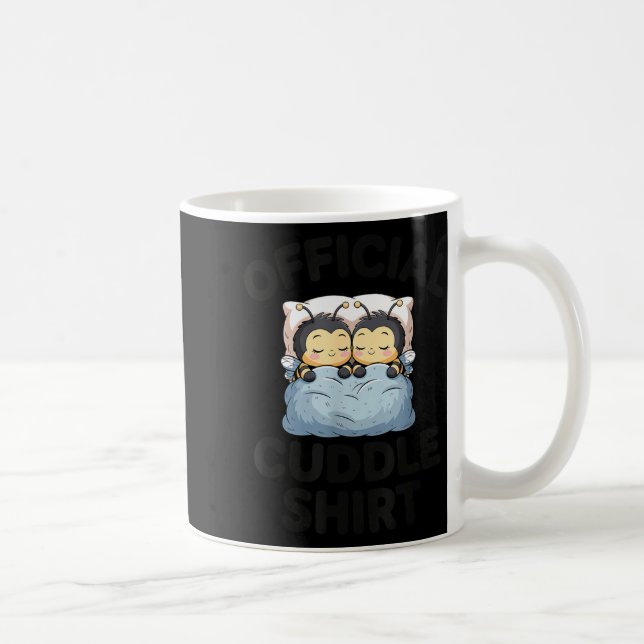 Cute Bumble Bee Couple Cuddle  Kaffeetasse (Rechts)