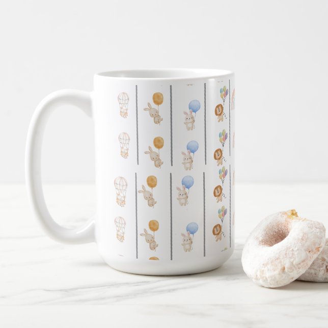 Cute bunny animals pastel kaffeetasse (Mit Donut)