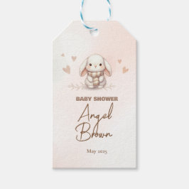 Cute Bunny Baby Shower Favor Tag Geschenkanhänger