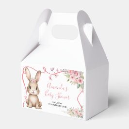 Cute Bunny Baby Shower Girl Pink Floral Geschenkschachtel