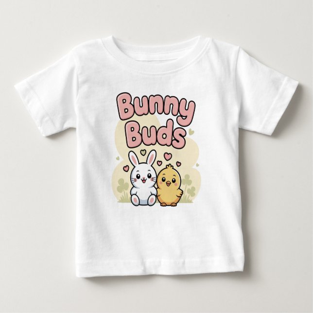 Cute Bunny Buds Easter Kids Baby T-shirt (Vorderseite)