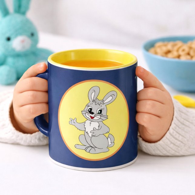 Cute Bunny Cartoon Kids Drinkware Tasse (Von Creator hochgeladen)