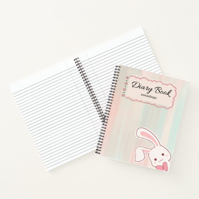 cute bunny diary notebook,  notizbuch (Innenseite)
