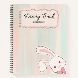 cute bunny diary notebook, notizbuch