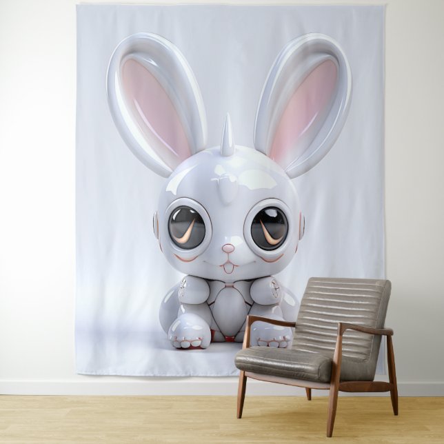 Cute Bunny Ears Tapestry Wandteppich (Beispiel)