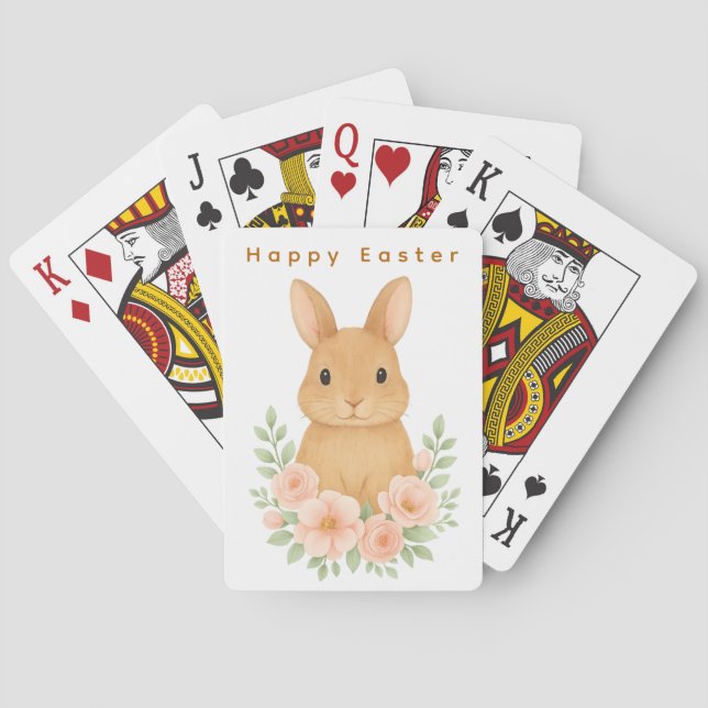  Cute bunny Easter Classic Playing Cards Spielkarten (Rückseite)