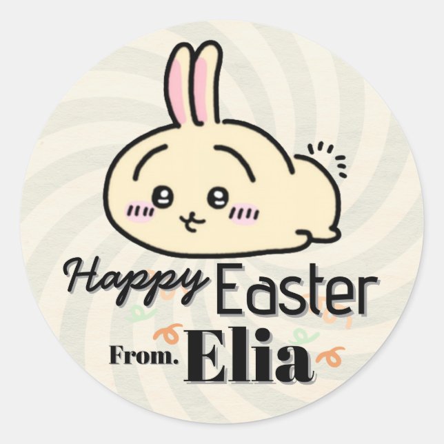 cute bunny easter Sticker (Vorderseite)