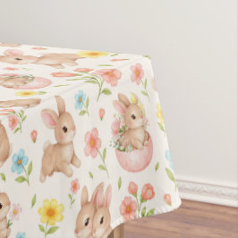 Cute Bunny Floral Spring Pattern Tischdecke
