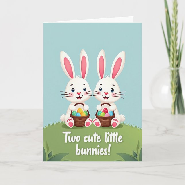 Cute Bunny Friends Happy Day Card Karte (Vorderseite)