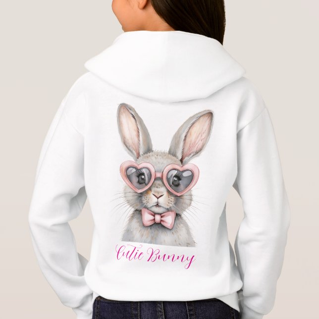 Cute Bunny Girl T-Shirt |Kawaii Rabbit Graphic Tee (Rückseite)
