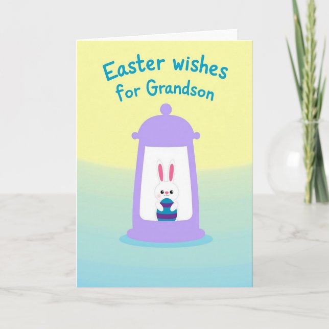 Cute Bunny Greetings Card Karte (Vorderseite)