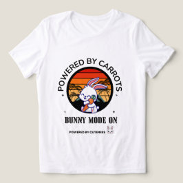 Cute Bunny Hugging Carrot Retro Sunset T-Shirt  Tri-Blend Shirt
