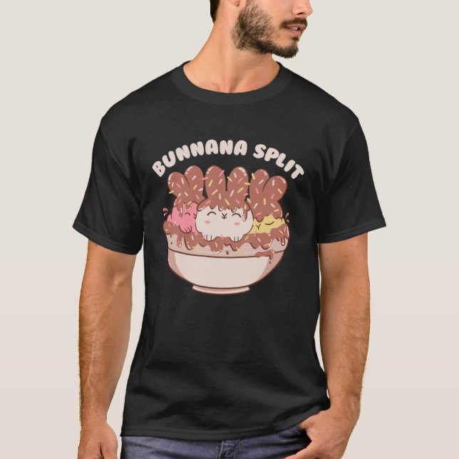 Cute Bunny Ice Cream Flavors Ice Cream Bowl  Rabbi T-Shirt (Vorderseite)
