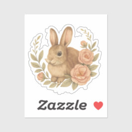 Cute bunny illustration Easter  Sticker