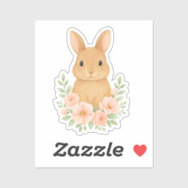 Cute bunny illustration Easter  Sticker