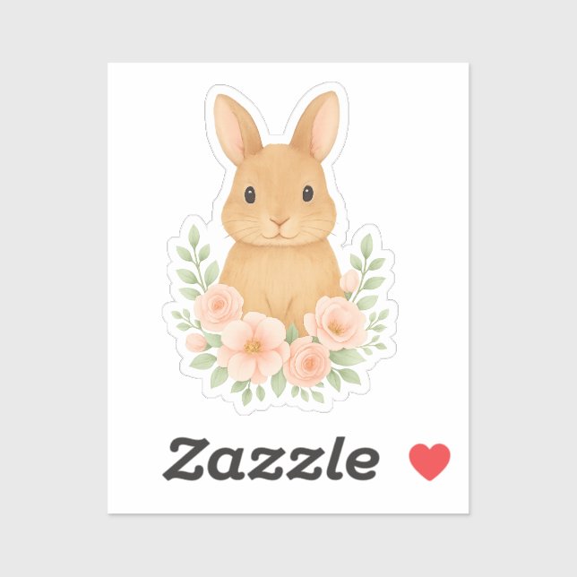 Cute bunny illustration Easter  Sticker (Blatt)